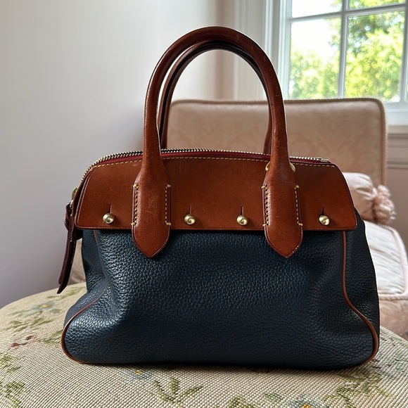 Dooney & Bourke Navy Leather Bag - Picture 4 of 10